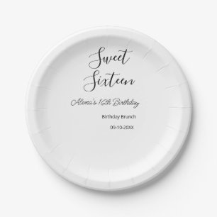Assiettes En Carton Sweet sixteen anniversaire brunch 16e anniversaire