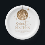 Assiettes En Carton Sweet sixteen Gold Disco Ball 16e fête d'anniversa<br><div class="desc">Ce sont des plaquettes de papier de fête de 16e anniversaire de Sweet sixteen Gold Disco Ball!</div>