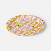 Assiettes En Carton Sweet Spring Easter Patchwork  (Angle)