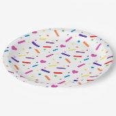 Assiettes En Carton Sweet Sprinkle thème de fête d'anniversaire (Angle)