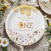 Assiettes En Carton Sweet to Bee One mignon fille miel premier anniver