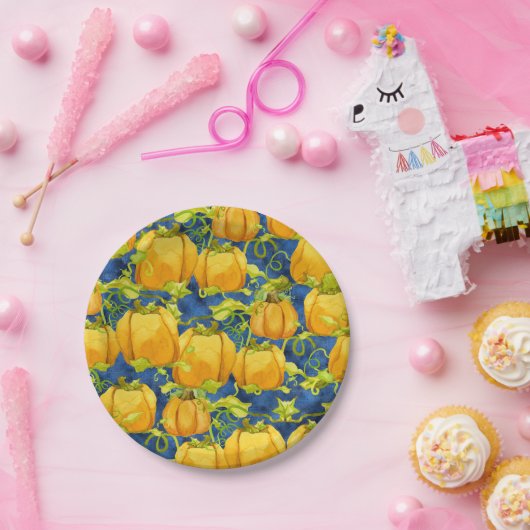 Assiettes En Carton Sweet Trick ou traiter Halloween Citrouille Patch (Fête)