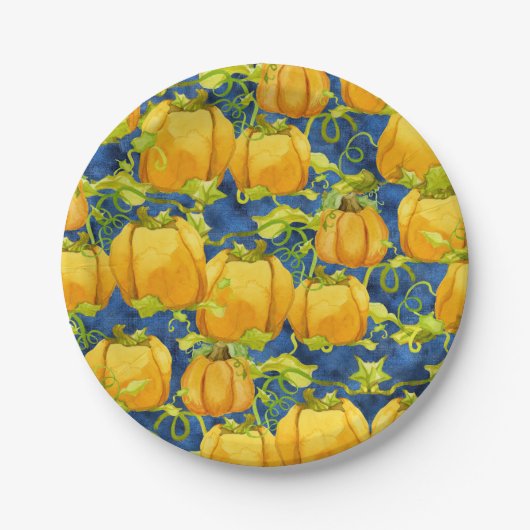 Assiettes En Carton Sweet Trick ou traiter Halloween Citrouille Patch (Devant)
