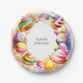 Assiettes En Carton Sweet Whimsical Candyland Anniversaire (Devant)