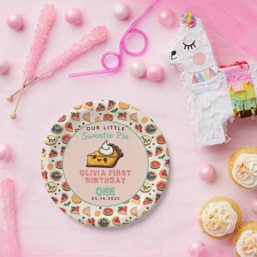 Assiettes En Carton Sweetie Pie - Pi Day 1er Anniversaire (Fête)