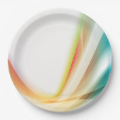 Assiettes En Carton Swirl Abstrait 2 (Devant)