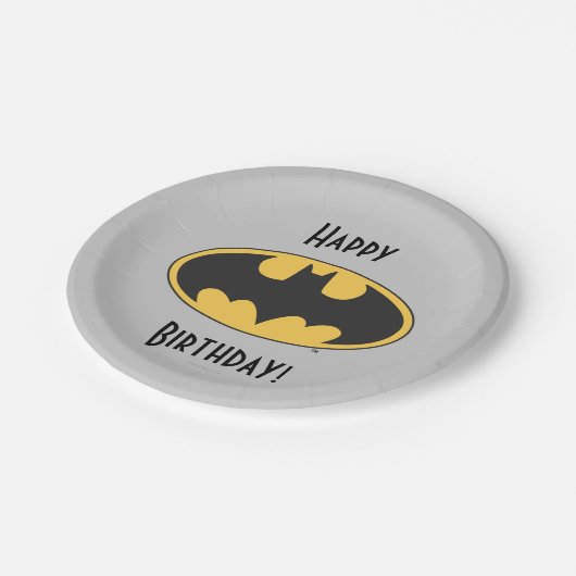 Assiettes En Carton Symbole Batman | Logo ovale (Angle)