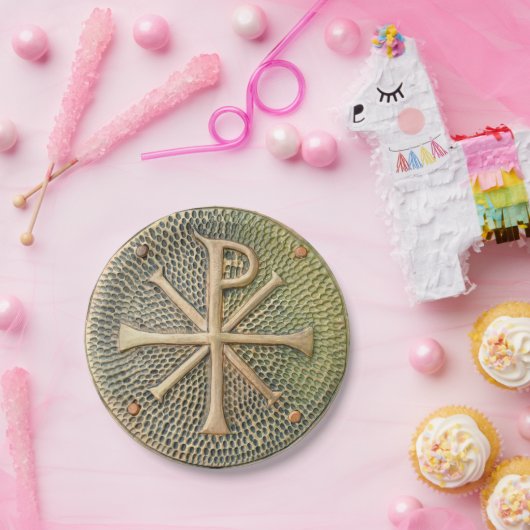 Assiettes En Carton Symbole croix byzantine métal médaillon histoire a (Fête)