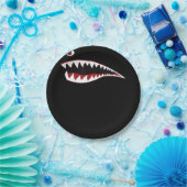 Assiettes En Carton Symbole d'art de la bouche de requin - Cadeau pour (Fête)