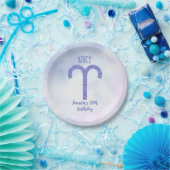 Assiettes En Carton Symbole d'astrologie violette de Pretty Aries (Fête)