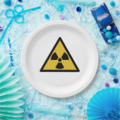 Assiettes En Carton Symbole d'avertissement de rayonnement (danger rad (Fête)