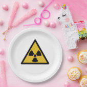 Assiettes En Carton Symbole d'avertissement de rayonnement (danger rad (Fête)