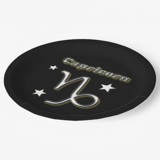 Assiettes En Carton Symbole de Capricorne (Angle)