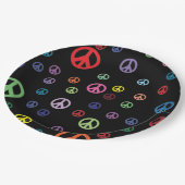 Assiettes En Carton Symbole de la paix (Angle)