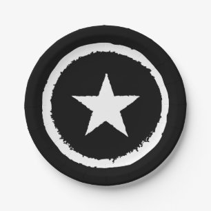 Assiettes En Carton Symbole de l'étoile blanche de l'armée patriotique