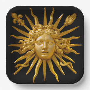 Assiettes En Carton Symbole de Louis XIV le Roi Soleil