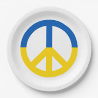 Symbole de paix du drapeau bleu ukrainien