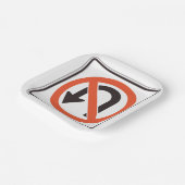 ASSIETTES EN CARTON SYMBOLE DE ROUTE DE SÉCURITÉ DE LA CIRCULATION (Angulaire)