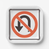 ASSIETTES EN CARTON SYMBOLE DE ROUTE DE SÉCURITÉ DE LA CIRCULATION (Recto)