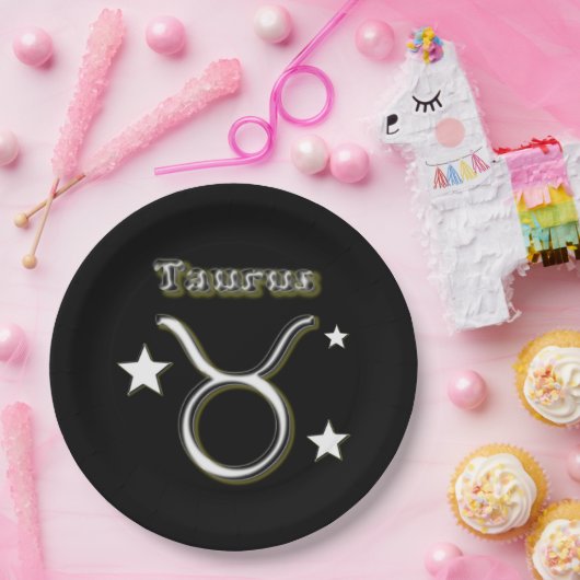 Assiettes En Carton Symbole de Taureau (Fête)