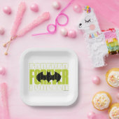 Assiettes En Carton Symbole de typographie de Batman (Fête)