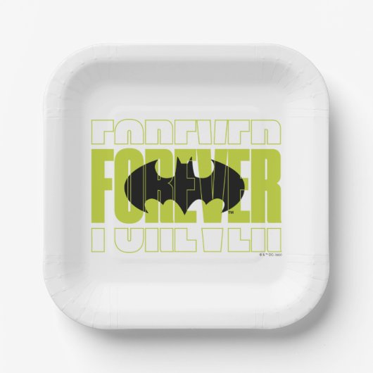 Assiettes En Carton Symbole de typographie de Batman (Recto)