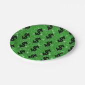 Assiettes En Carton SYMBOLE Dollar Noir Argent Entrepreneur Wall Stree (Angle)