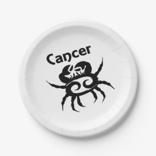 Assiettes En Carton Symbole et signe du zodiaque Cancer Personnel