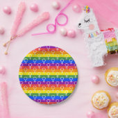 Assiettes En Carton Symbole féminin Motif arc-en-ciel (Fête)