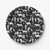 Assiettes En Carton Symbole Hiéroglyphique d'Égypte ancienne Motif (Devant)