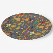 Assiettes En Carton SYMBOLE HIÉROglyphique égyptien Motif pharaon (Angle)