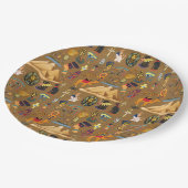 Assiettes En Carton SYMBOLE motif D'HIÉROglyphE ANCIEN (Angle)