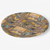 Assiettes En Carton Symbole Motif égyptien Hiéroglyphique antique (Angle)