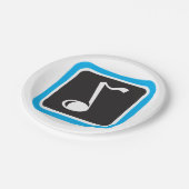 Assiettes En Carton Symbole musical minimaliste Gras (Angle)