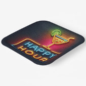 Assiettes En Carton SYMBOLE NEON Happy Hour (Angulaire)