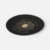 Assiettes En Carton Symbole noir de caducée d'obtention du diplôme (Angle)