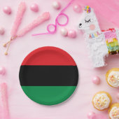 Assiettes En Carton Symbole panafricain du drapeau et de l'UNIA / vent (Fête)