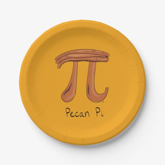 Assiettes En Carton Symbole Pecan Pi mignon Math Enseignant Cadeau (Devant)