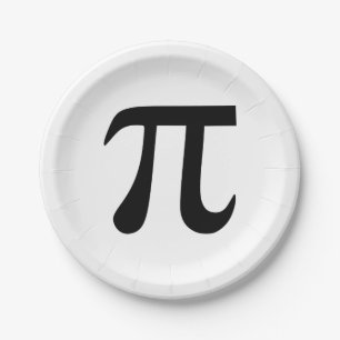 Assiettes En Carton Symbole Pi