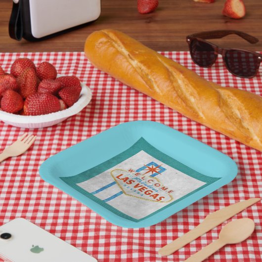 Assiettes En Carton SYMBOLE REtro Vegas Grunge Style (Pique-nique)