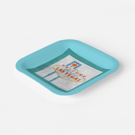 Assiettes En Carton SYMBOLE REtro Vegas Grunge Style (Angulaire)