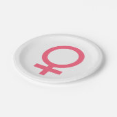 Assiettes En Carton Symbole rose de Vénus de bord (Angle)