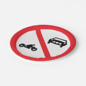 Assiettes En Carton Symbole routier sans véhicules (Angle)