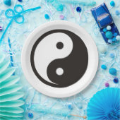 Assiettes En Carton Symbole Yin Yang - tatouage solide (Fête)