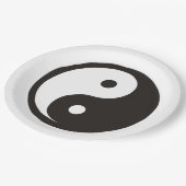 Assiettes En Carton Symbole Yin Yang - tatouage solide (Angle)