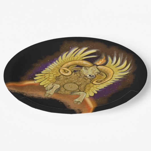 Assiettes En Carton SYMBOLE Zodiaque Aries (Angle)