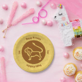 Assiettes En Carton SYMBOLE Zodiaque Léo (Fête)