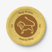 Assiettes En Carton SYMBOLE Zodiaque Léo (Devant)