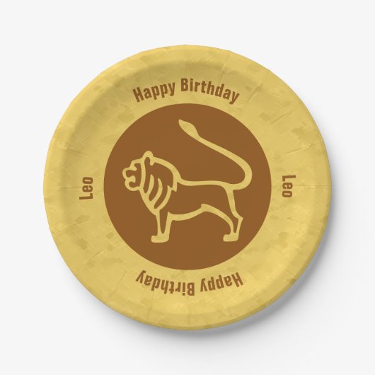 Assiettes En Carton SYMBOLE Zodiaque Léo (Devant)