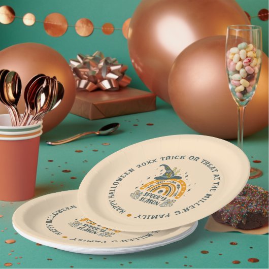 Assiettes En Carton Symboles Halloween éffrayant motif (Multi)